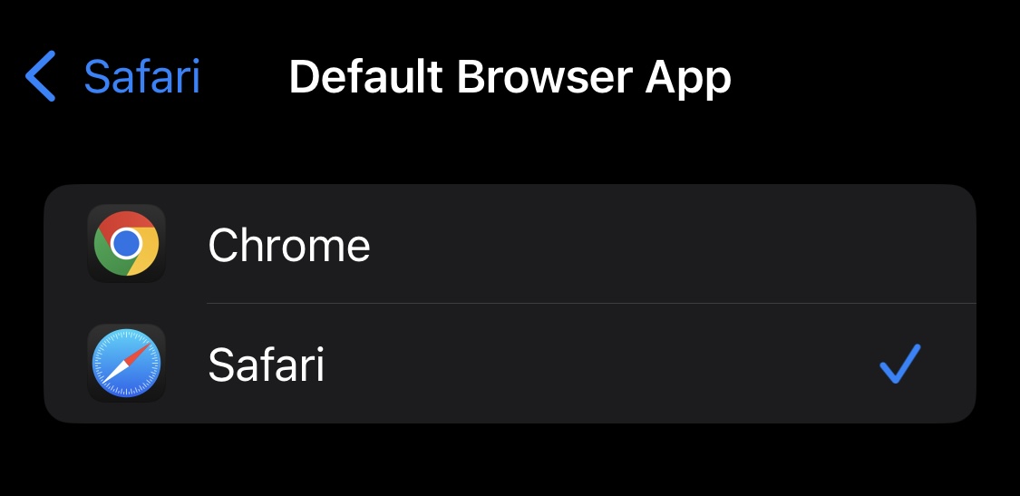 Safari default browser