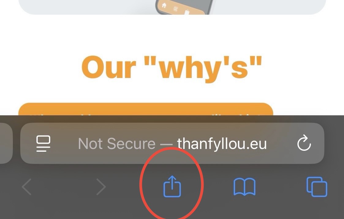 Safari share button